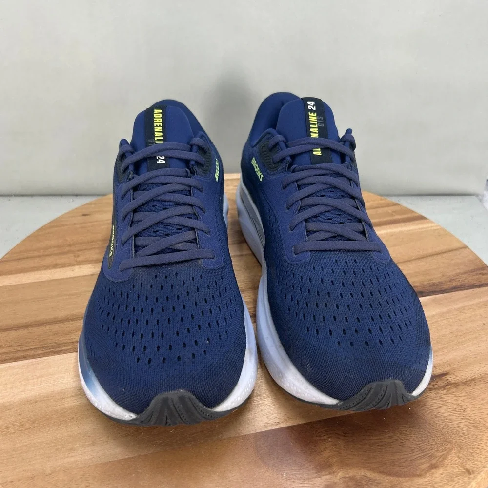 Brooks Adrenaline GTS 24 Navy Blue Running Shoes 1104372E423 Mens 12.5 2E Wide
